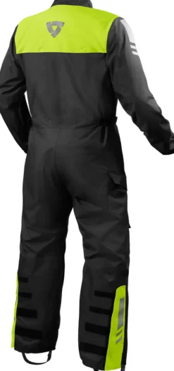 REV'IT Pacific 4 H2O Rainsuit Black/Neon Yellow> Regenkleding