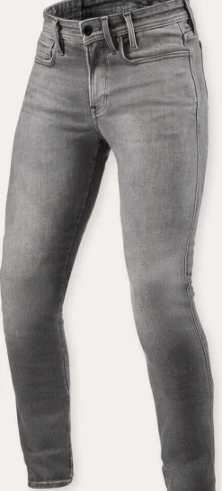 REV'IT Piston 3 Skinny Motorjeans Medium Grey Used> Motorjeans