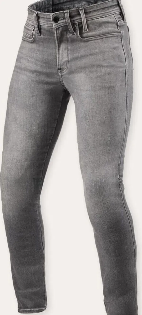 REV'IT Piston 3 Skinny Motorjeans Medium Grey Used> Motorjeans
