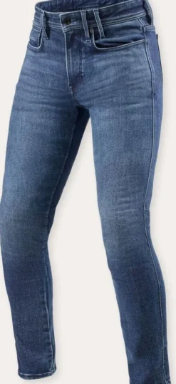 REV'IT Piston 3 Skinny Motorjeans Medium Blue Used><noscript><img width=