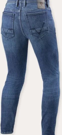 REV'IT Piston 3 Skinny Motorjeans Medium Blue Used><noscript><img width=