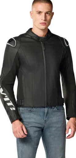REV'IT Quadratic Motorjas Black/White><noscript><img width=