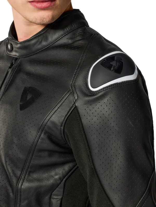 REV'IT Quadratic Motorjas Black/White> Motorjassen
