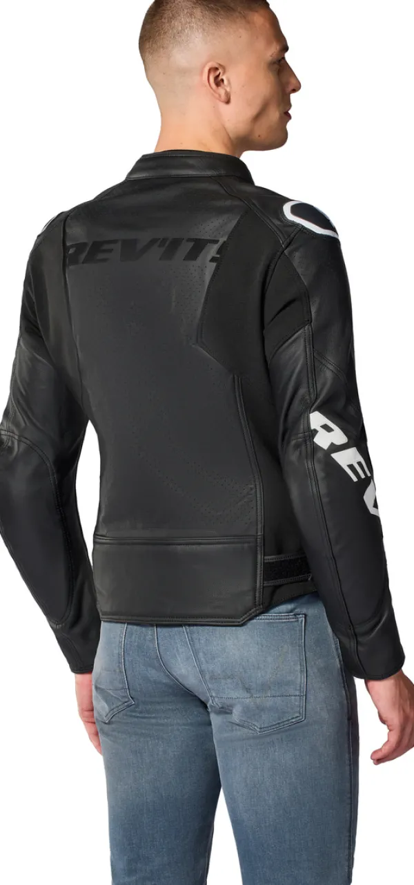 REV'IT Quadratic Motorjas Black/White> Motorjassen