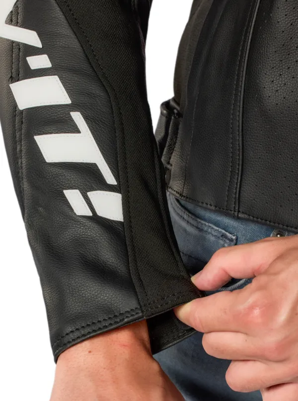 REV'IT Quadratic Motorjas Black/White> Motorjassen