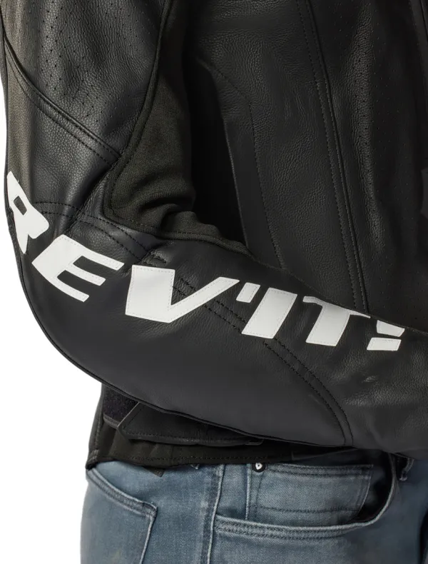 REV'IT Quadratic Motorjas Black/White> Motorjassen