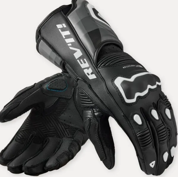 REV'IT Quantum 3 Gloves Black/White> Motorhandschoenen