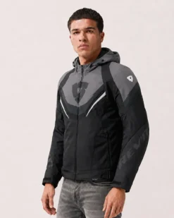 REV'IT Quantum 3 H2O Motorjas Black/Grey> Motorjassen