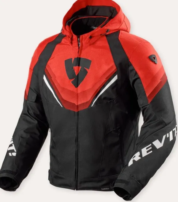 REV'IT Quantum 3 H2O Motorjas Black/Red> Motorjassen