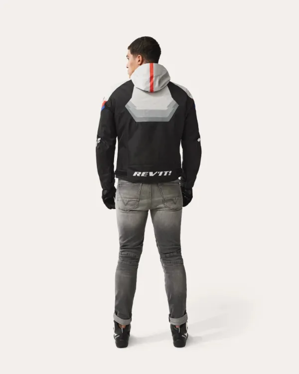 REV'IT Quantum 3 H2O Motorjas Black/Light Grey> Motorjassen