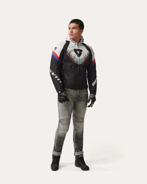 REV'IT Quantum 3 H2O Motorjas Black/Light Grey> Motorjassen
