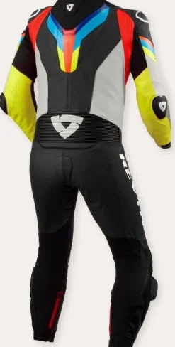 REV'IT Quantum 3 One Piece Light Grey/Neon Yellow> Motorpakken