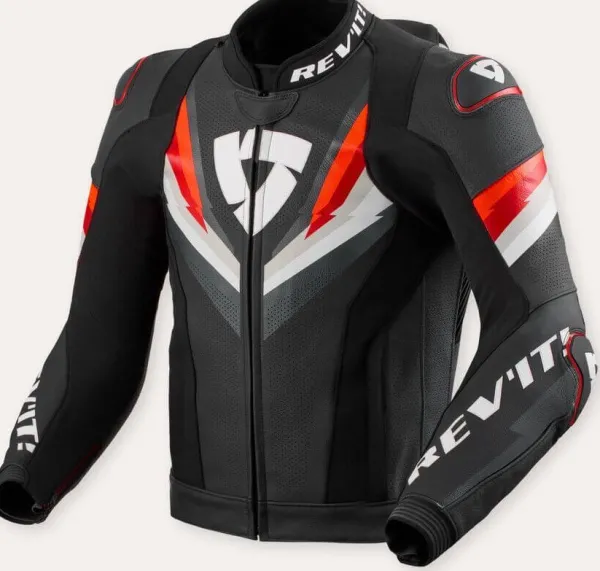 REV'IT Quantum 3 Pro Motorjas Black/Red> Motorjassen