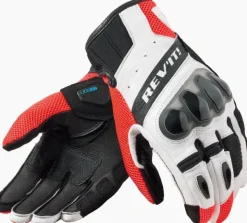 REV'IT Ritmo Gloves Black/Neon Red> Motorhandschoenen