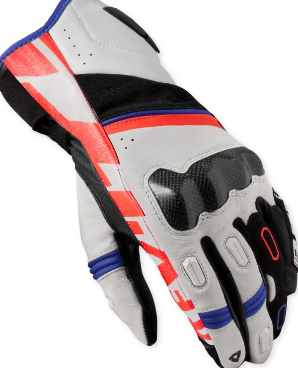 REV'IT RSR 5 Gloves White/Blue> Motorhandschoenen
