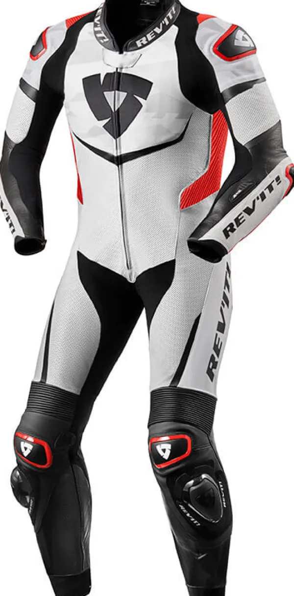 REV'IT Scorpio One Piece White/Red> Motorpakken