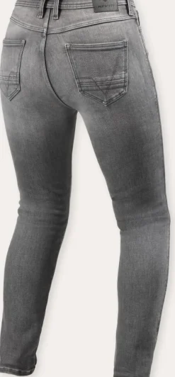 REV'IT Shelby 3 Skinny Ladies Motorjeans Medium Grey Used> Motorjeans
