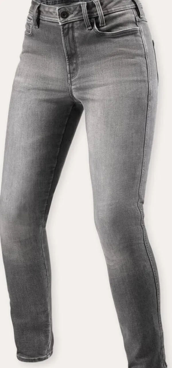 REV'IT Shelby 3 Skinny Ladies Motorjeans Medium Grey Used> Motorjeans