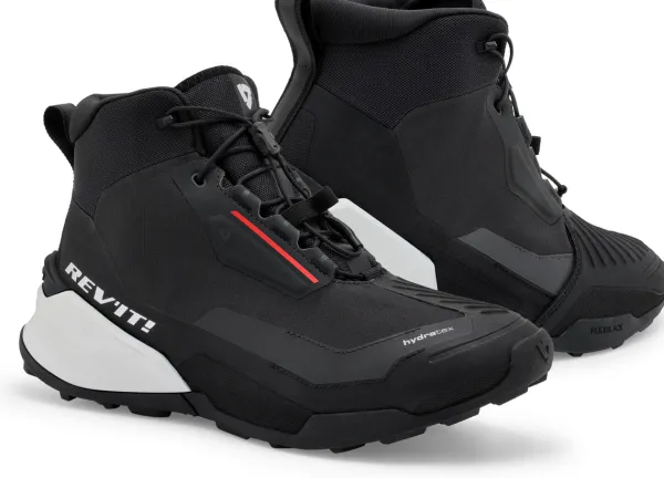 REV'IT Subduction H2O Shoes Black/White>Heren Heren Motorschoenen|Waterdichte Motorschoenen