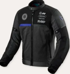 REV'IT Swiftblade Motorjas Black/Blue> Motorjassen