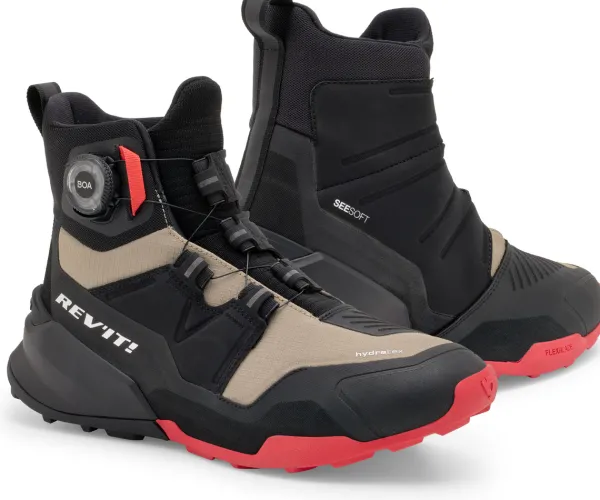 REV'IT Undercut H2O Shoes Black/Sand>Heren Heren Motorschoenen|Waterdichte Motorschoenen