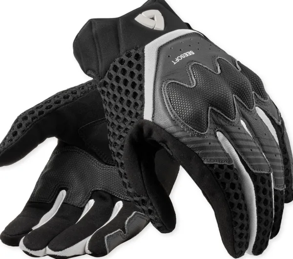 REV'IT Veloz Gloves Black/White> Motorhandschoenen