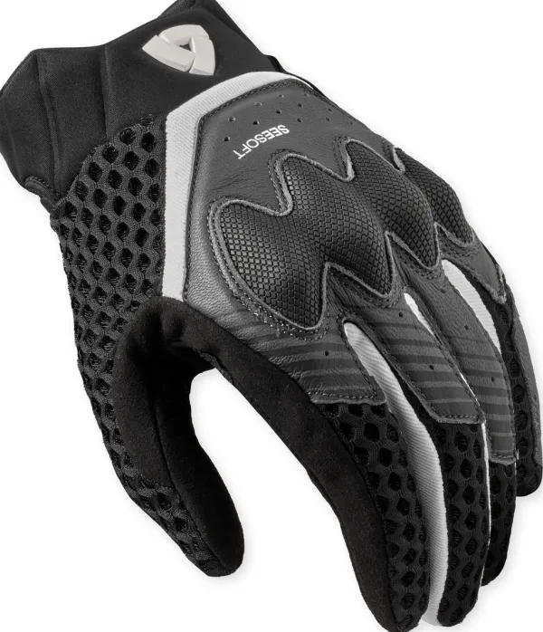 REV'IT Veloz Gloves Black/White> Motorhandschoenen