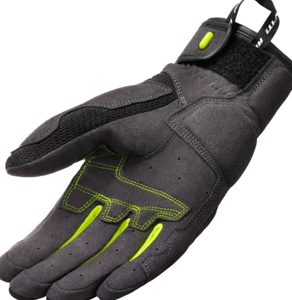 REV'IT Volcano Ladies Gloves Black/Neon Yellow> Motorhandschoenen