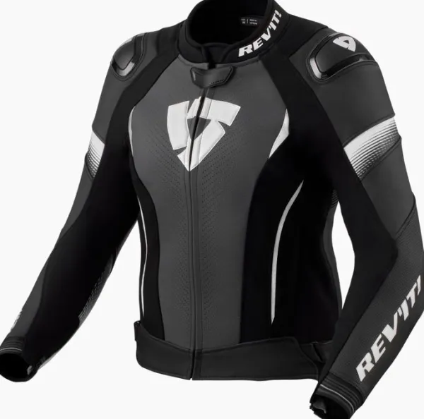 REV'IT Xena 4 Pro Ladies Motorjas Black/White> Motorjassen
