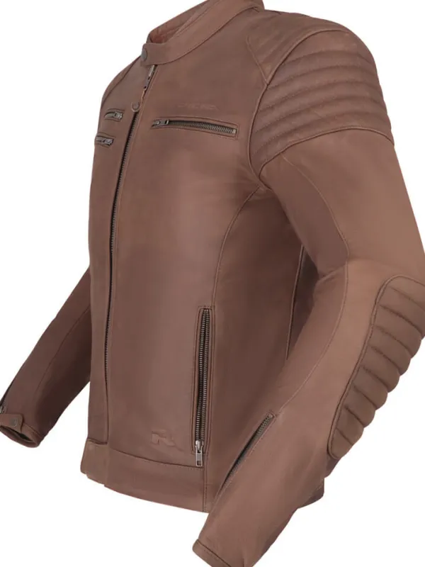 Richa Charleston Motorjas Mahogany Brown 1001> Motorjassen