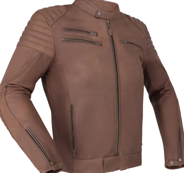 Richa Charleston Motorjas Mahogany Brown 1001> Motorjassen