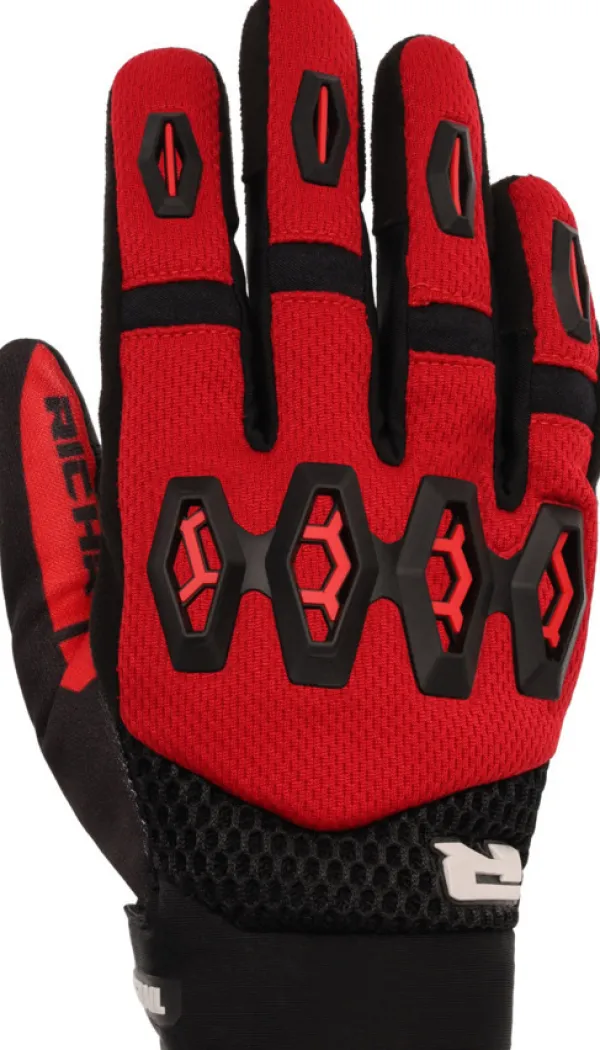 Richa R-Mx Gloves Black/Red> Motorhandschoenen