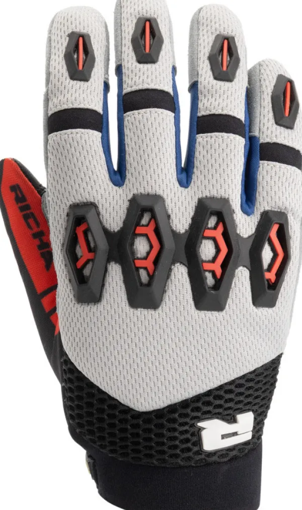 Richa R-Mx Gloves Grey Red> Motorhandschoenen