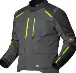 Richa Taurus Motorjas Black/Yellow Fluo> Motorjassen