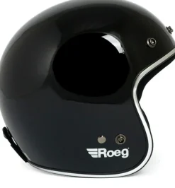 Roeg Jett Gloss Black> Retro Helmen|Jethelmen
