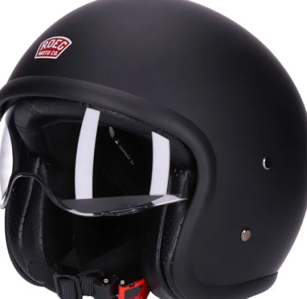 Roeg Sundown Matte Black> Retro Helmen|Integraalhelmen