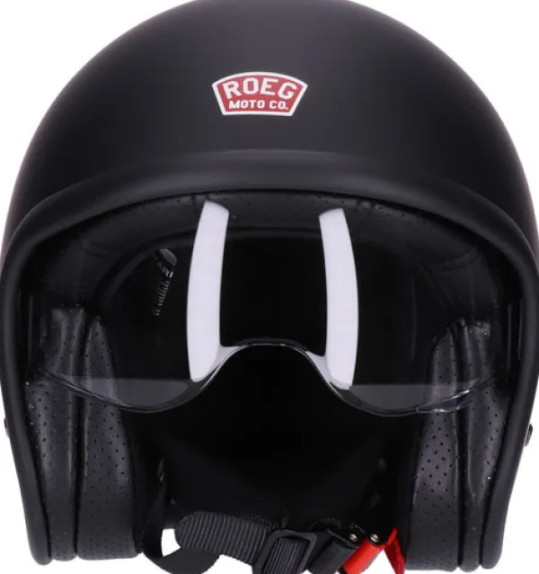 Roeg Sundown Matte Black> Retro Helmen|Integraalhelmen