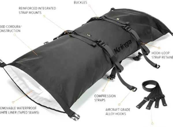 Kriega Rollpack 40 Black 101> Achtertassen