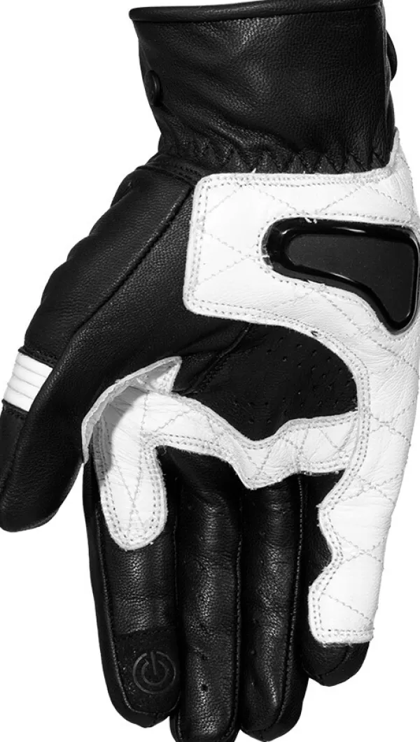 Rusty Stitches Calvin Gloves Black/White 104> Motorhandschoenen