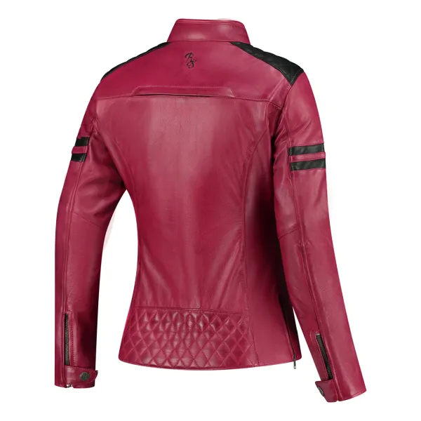Rusty Stitches Joyce V2 Ladies Motorjas Cherry/Black 505> Motorjassen