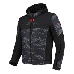 Rusty Stitches Liam Motorjas Black/Grey/Red 149> Motorjassen
