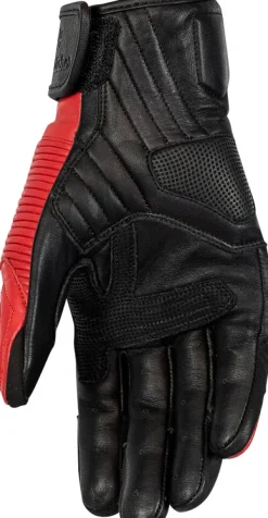 Rusty Stitches Stella Ladies Gloves Wine Red/Black> Motorhandschoenen
