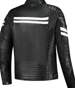 Rusty Stitches Steve Motorjas Black/White 104> Motorjassen