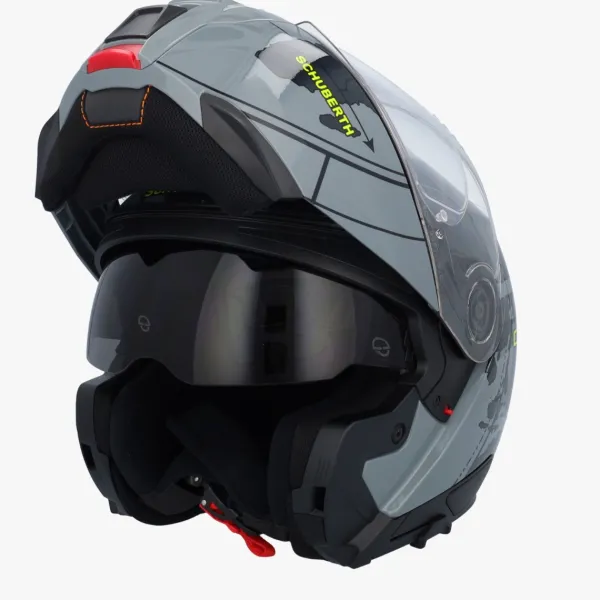 Schuberth C5 Globe Grey/Black> Systeemhelmen|Helmen Met Zonnevizier