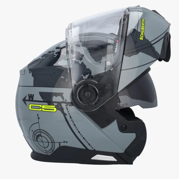 Schuberth C5 Globe Grey/Black> Systeemhelmen|Helmen Met Zonnevizier