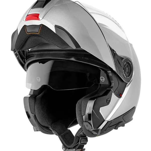 Schuberth C5 Glossy Silver 808> Systeemhelmen|Helmen Met Zonnevizier