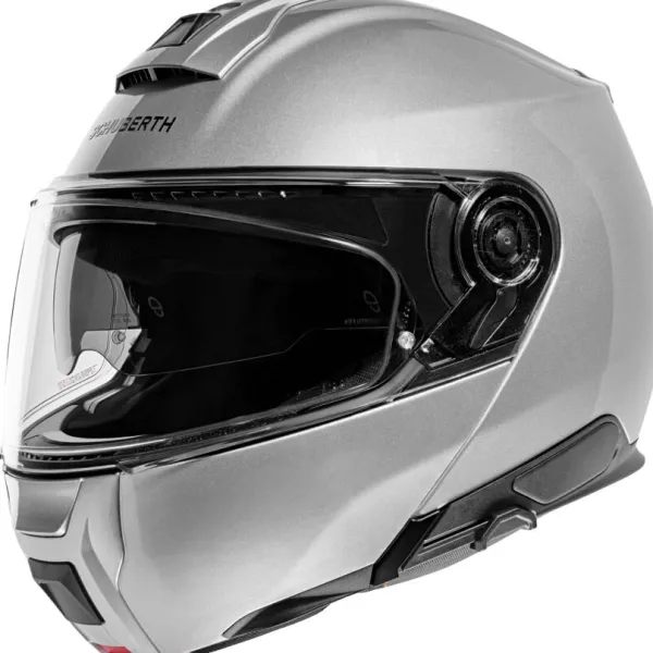 Schuberth C5 Glossy Silver 808> Systeemhelmen|Helmen Met Zonnevizier