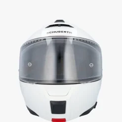 Schuberth C5 Glossy White 202> Systeemhelmen|Helmen Met Zonnevizier
