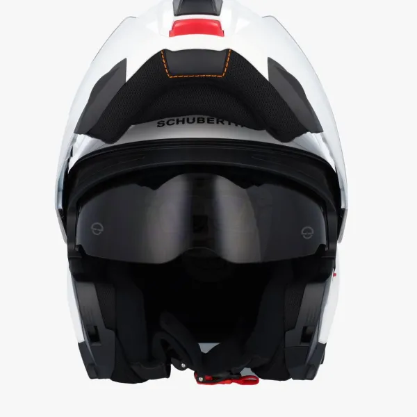 Schuberth C5 Glossy White 202> Systeemhelmen|Helmen Met Zonnevizier