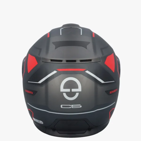 Schuberth C5 Omega Black/Red 138> Systeemhelmen|Helmen Met Zonnevizier